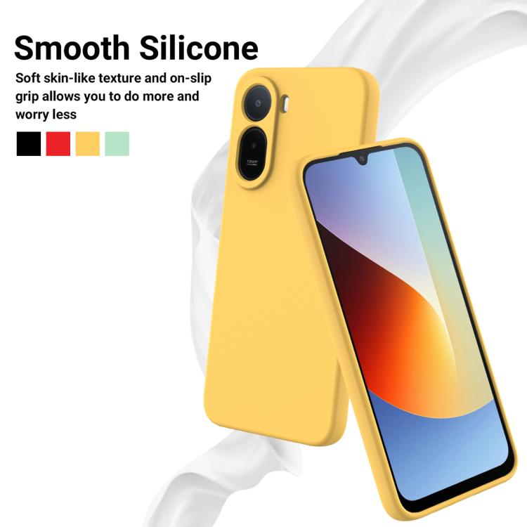 For Xiaomi Poco C85x 5G Solid Color Liquid Silicone Dropproof Full Coverage Phone Case