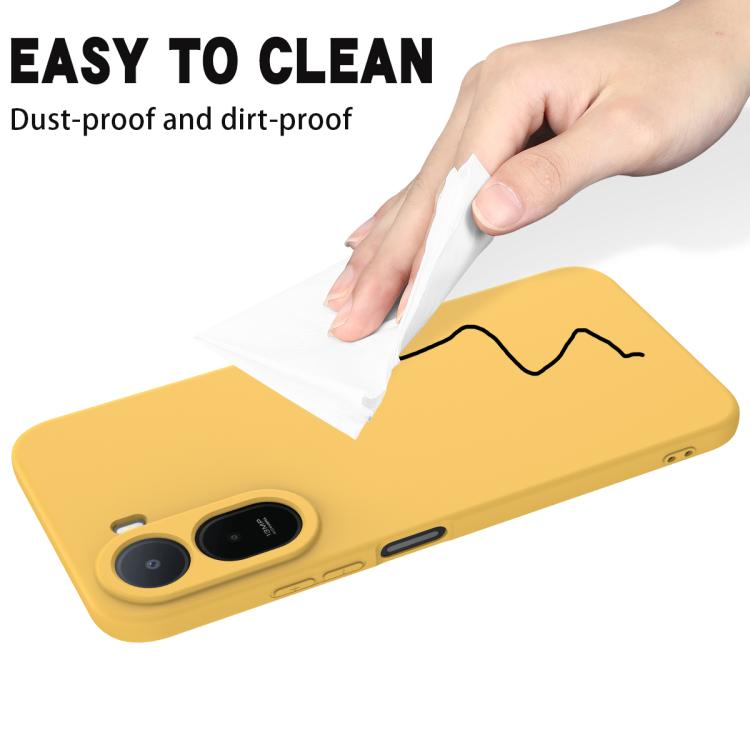For Xiaomi Poco C85x 5G Solid Color Liquid Silicone Dropproof Full Coverage Phone Case