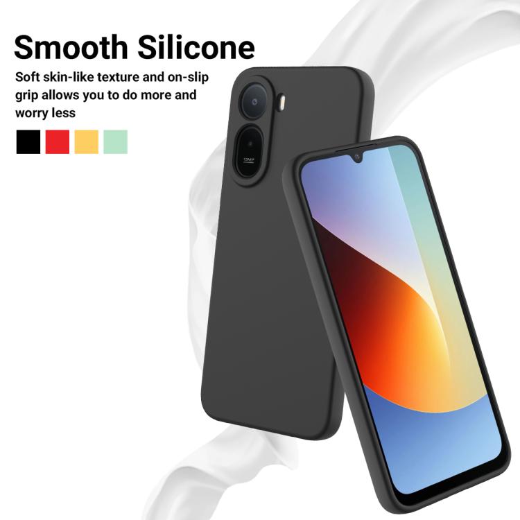 For Xiaomi Poco C85x 5G Solid Color Liquid Silicone Dropproof Full Coverage Phone Case