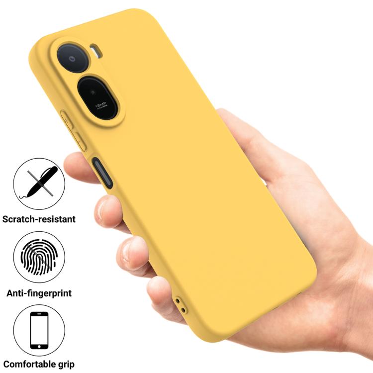 For Xiaomi Poco C81 Pro 4G Solid Color Liquid Silicone Dropproof Full Coverage Phone Case