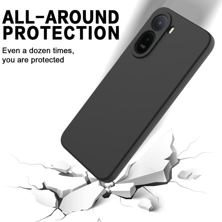 For Xiaomi Poco C81 Pro 4G Solid Color Liquid Silicone Dropproof Full Coverage Phone Case