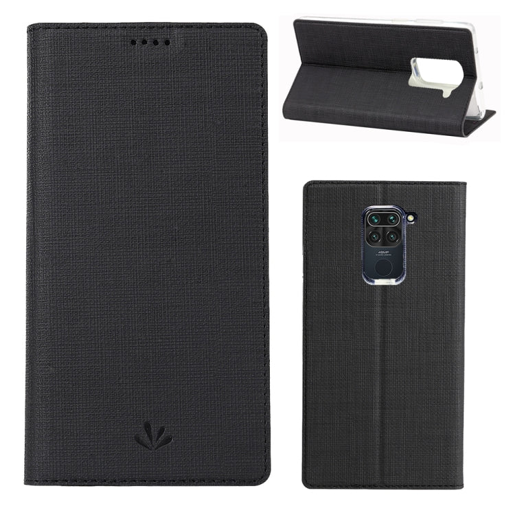 For Xiaomi Redmi 10X 4G / Redmi Note9 ViLi DMX-54 Shockproof TPU + PU Leather Magnetic Attraction Horizontal Flip Protective Case with Card Slots & Holder