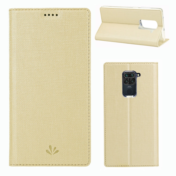For Xiaomi Redmi 10X 4G / Redmi Note9 ViLi DMX-54 Shockproof TPU + PU Leather Magnetic Attraction Horizontal Flip Protective Case with Card Slots & Holder