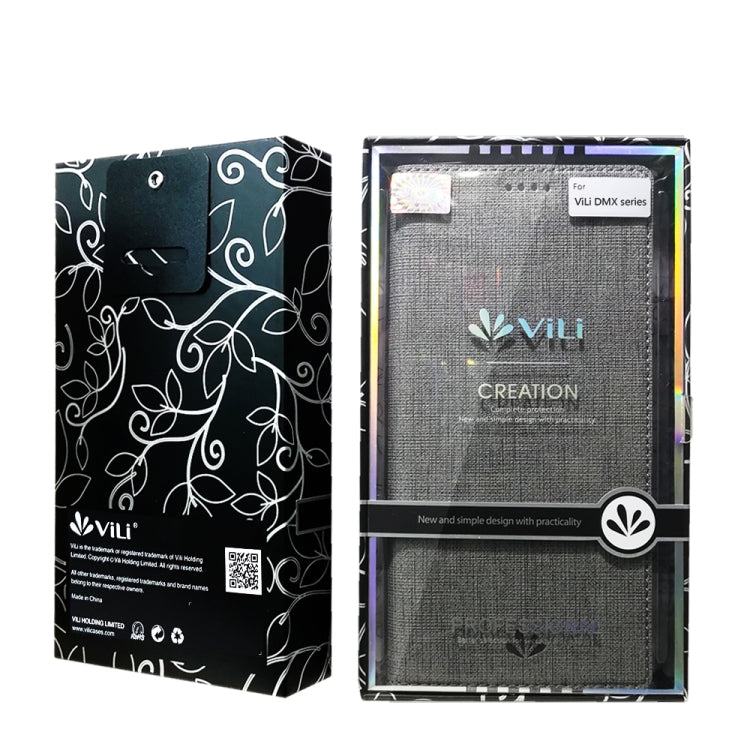 For Xiaomi Redmi 10X 4G / Redmi Note9 ViLi DMX-54 Shockproof TPU + PU Leather Magnetic Attraction Horizontal Flip Protective Case with Card Slots & Holder