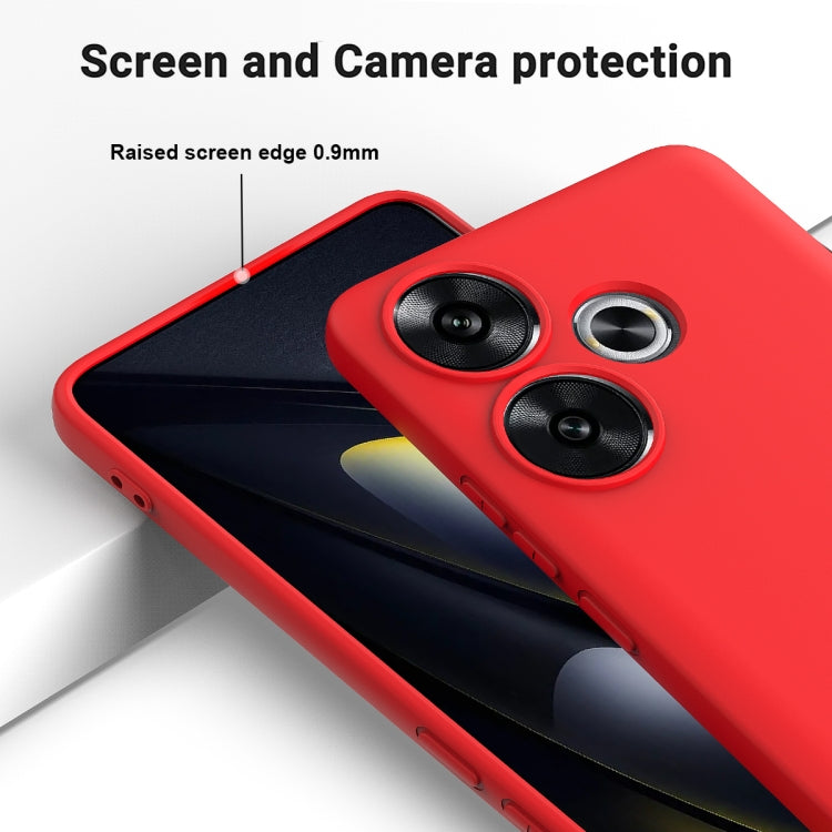 For Redmi Turbo 3 Solid Color Liquid Silicone Dropproof Full Coverage Phone Case