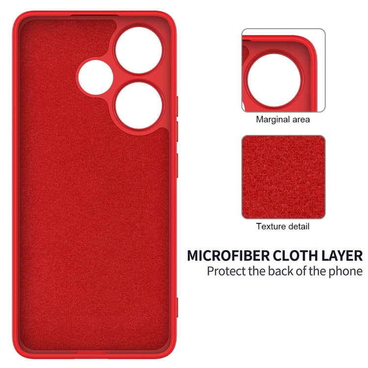 For Redmi Turbo 3 Solid Color Liquid Silicone Dropproof Full Coverage Phone Case