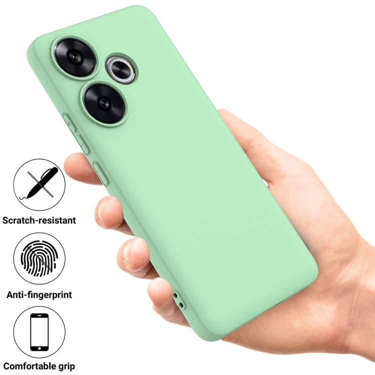 For Redmi Turbo 3 Solid Color Liquid Silicone Dropproof Full Coverage Phone Case