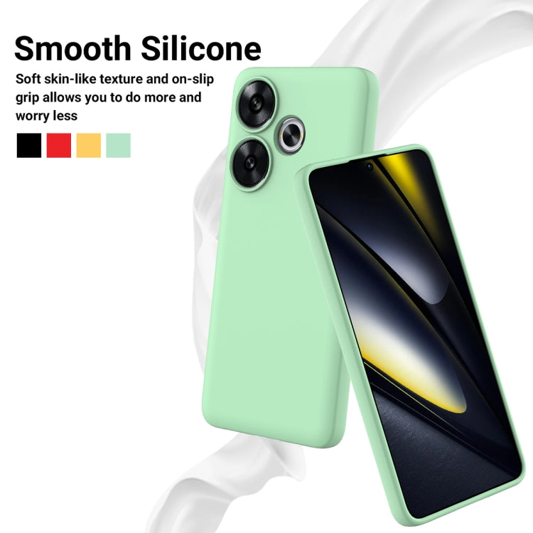 For Redmi Turbo 3 Solid Color Liquid Silicone Dropproof Full Coverage Phone Case
