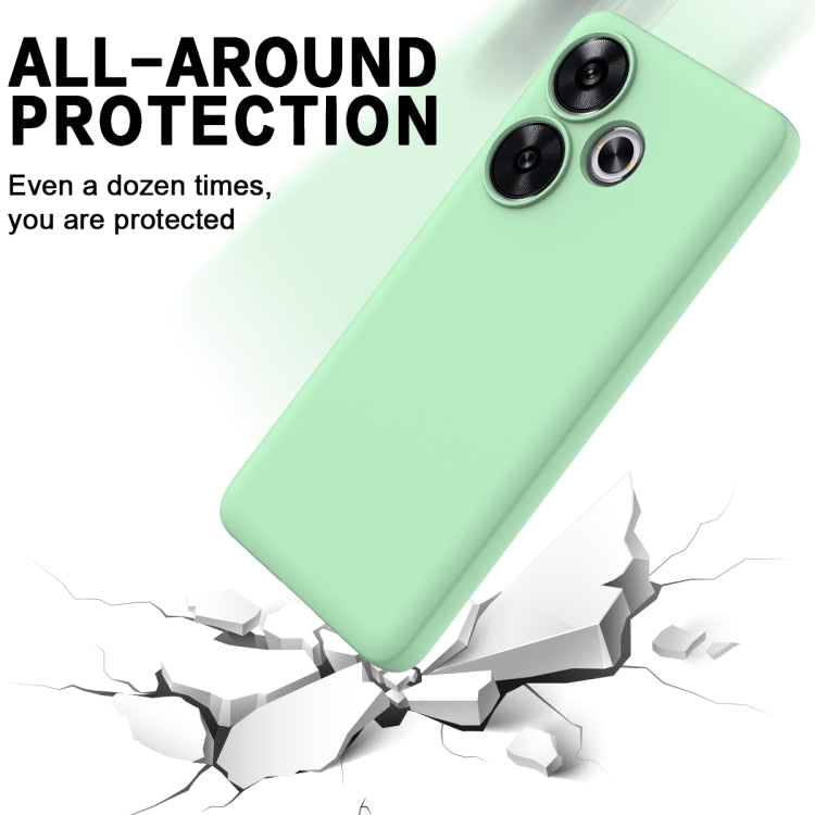 For Redmi Turbo 3 Solid Color Liquid Silicone Dropproof Full Coverage Phone Case
