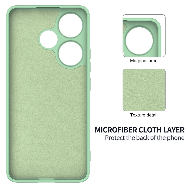 For Redmi Turbo 3 Solid Color Liquid Silicone Dropproof Full Coverage Phone Case