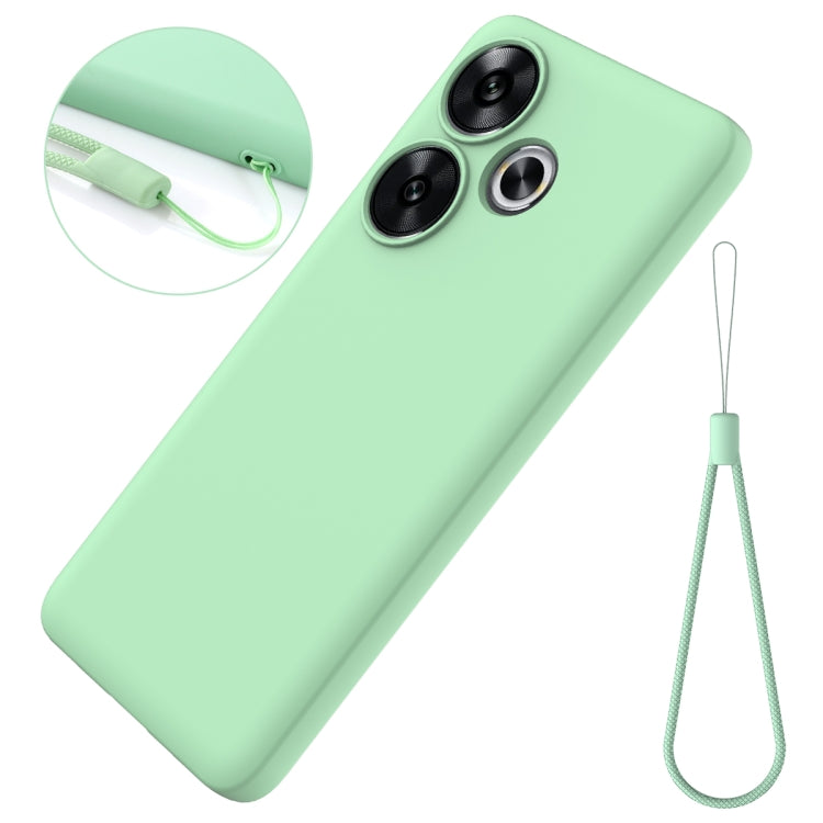 For Redmi Turbo 3 Solid Color Liquid Silicone Dropproof Full Coverage Phone Case
