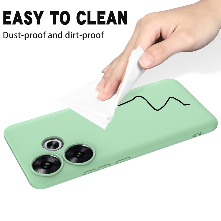 For Redmi Turbo 3 Solid Color Liquid Silicone Dropproof Full Coverage Phone Case