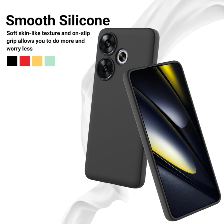 For Redmi Turbo 3 Solid Color Liquid Silicone Dropproof Full Coverage Phone Case
