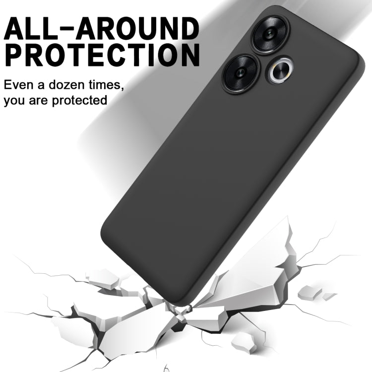 For Redmi Turbo 3 Solid Color Liquid Silicone Dropproof Full Coverage Phone Case