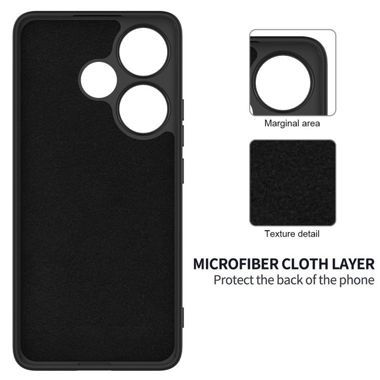 For Redmi Turbo 3 Solid Color Liquid Silicone Dropproof Full Coverage Phone Case