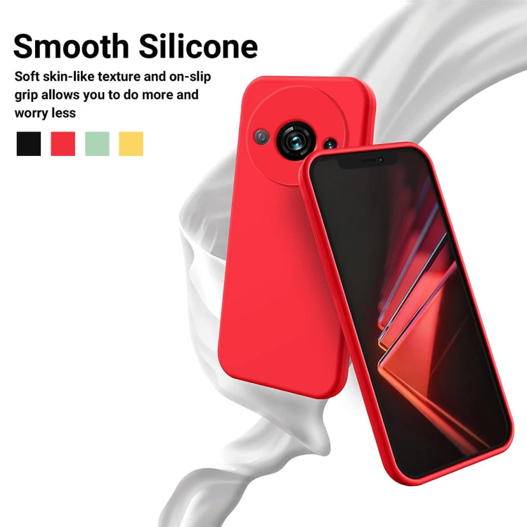 For Redmi A3x Solid Color Liquid Silicone Dropproof Full Coverage Phone Case