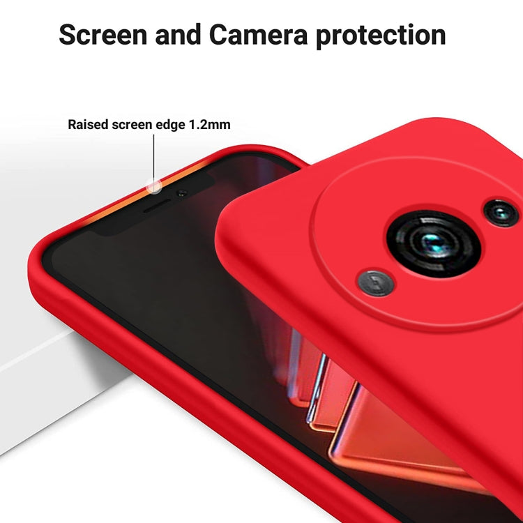 For Redmi A3x Solid Color Liquid Silicone Dropproof Full Coverage Phone Case