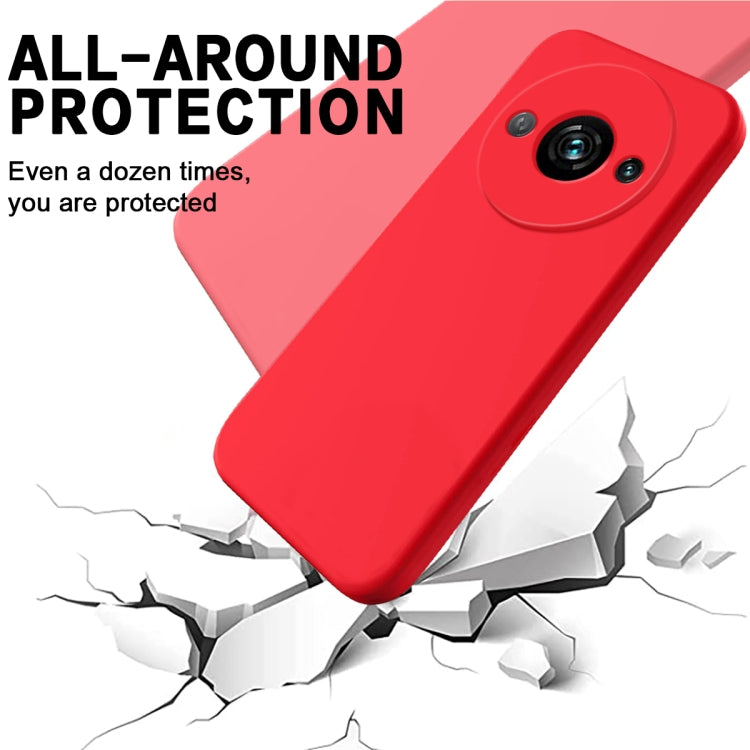 For Redmi A3x Solid Color Liquid Silicone Dropproof Full Coverage Phone Case