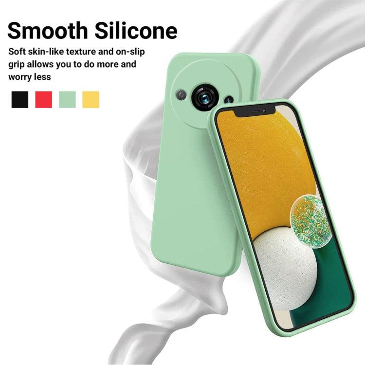 For Redmi A3x Solid Color Liquid Silicone Dropproof Full Coverage Phone Case