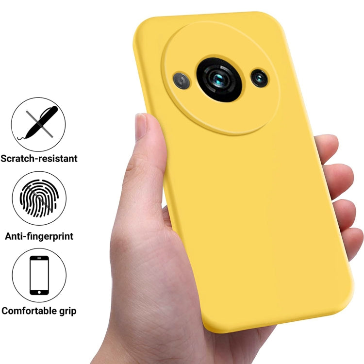 For Redmi A3x Solid Color Liquid Silicone Dropproof Full Coverage Phone Case