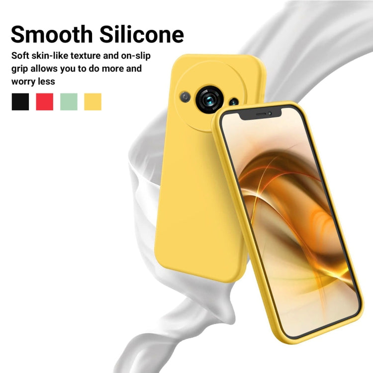 For Redmi A3x Solid Color Liquid Silicone Dropproof Full Coverage Phone Case