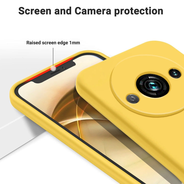 For Redmi A3x Solid Color Liquid Silicone Dropproof Full Coverage Phone Case