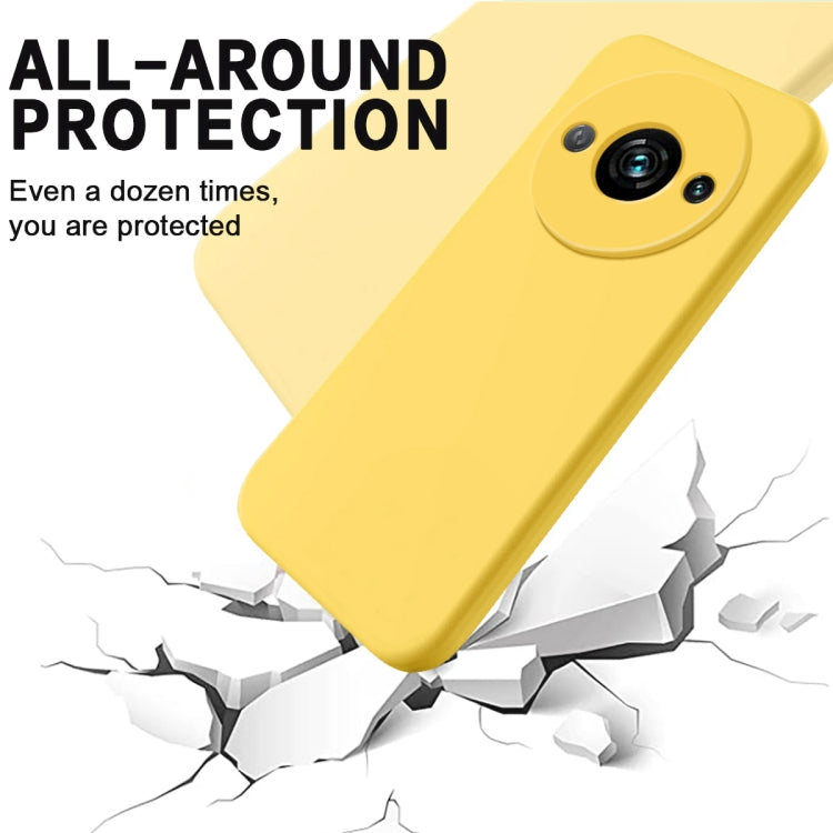 For Redmi A3x Solid Color Liquid Silicone Dropproof Full Coverage Phone Case