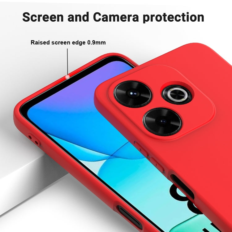 For Redmi 13 4G / 5G / Note 13R 5G Solid Color Liquid Silicone Dropproof Full Coverage Phone Case