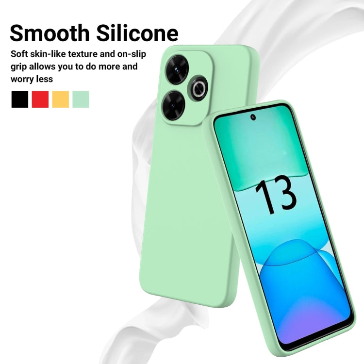 For Redmi 13 4G / 5G / Note 13R 5G Solid Color Liquid Silicone Dropproof Full Coverage Phone Case