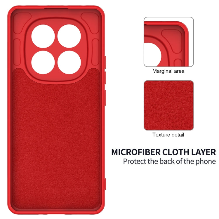 For Redmi Note 14 Pro 5G Solid Color Liquid Silicone Dropproof Full Coverage Phone Case