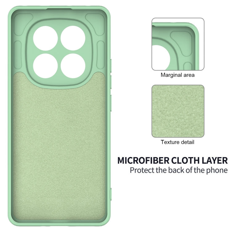 For Redmi Note 14 Pro 5G Solid Color Liquid Silicone Dropproof Full Coverage Phone Case