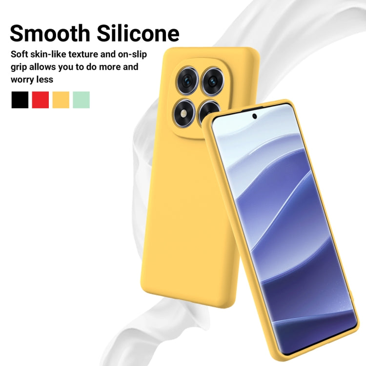 For Redmi Note 14 Pro 5G Solid Color Liquid Silicone Dropproof Full Coverage Phone Case