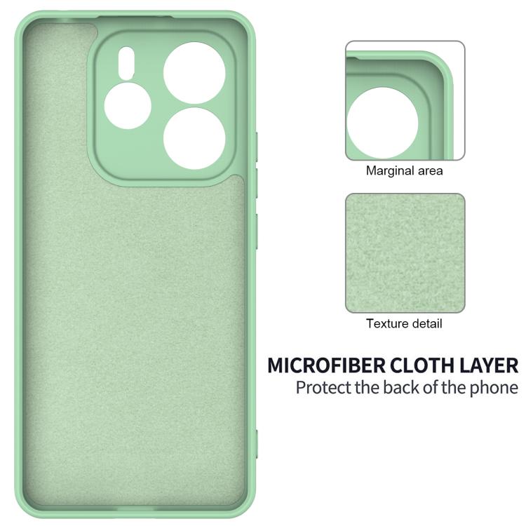 For Redmi Note 14 5G Global Solid Color Liquid Silicone Dropproof Full Coverage Phone Case