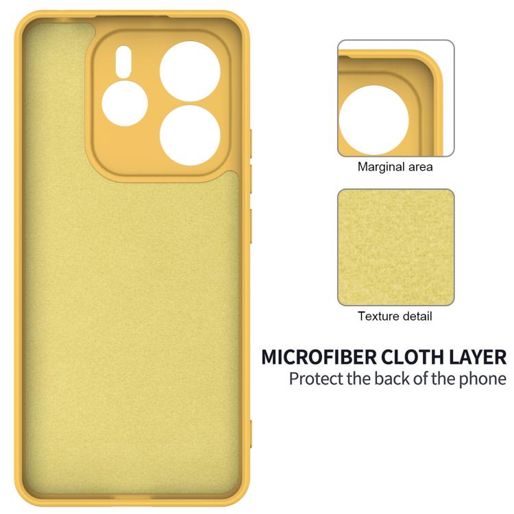 For Redmi Note 14 5G Global Solid Color Liquid Silicone Dropproof Full Coverage Phone Case