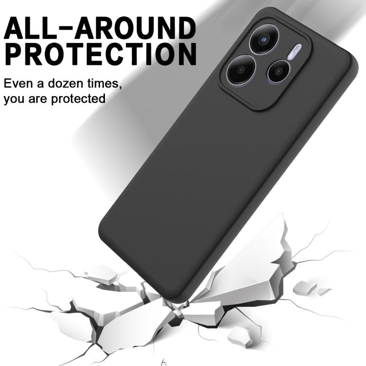 For Redmi Note 14 5G Global Solid Color Liquid Silicone Dropproof Full Coverage Phone Case
