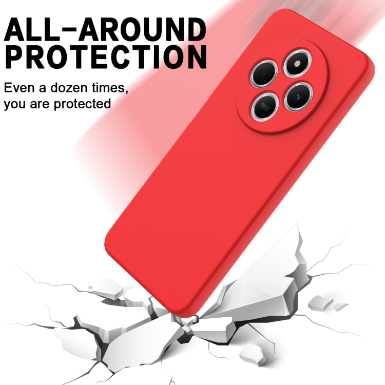 For Redmi A4 5G Solid Color Liquid Silicone Dropproof Full Coverage Phone Case