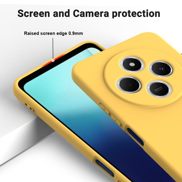 For Redmi A3 Pro Solid Color Liquid Silicone Dropproof Full Coverage Phone Case