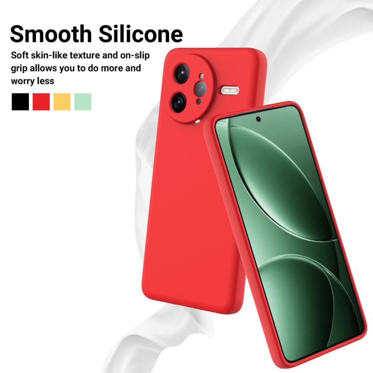 For Redmi K80 Pro Solid Color Liquid Silicone Dropproof Full Coverage Phone Case