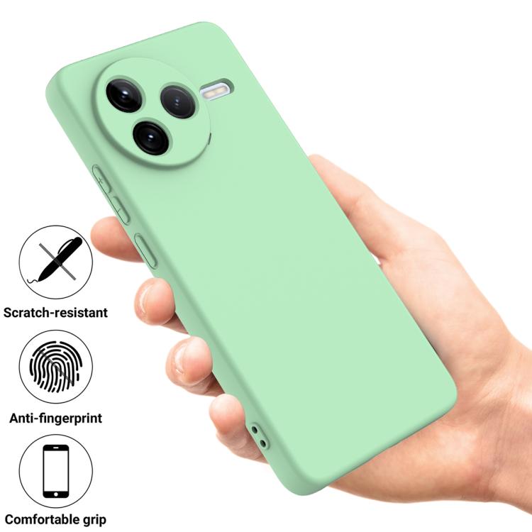 For Redmi K80 Solid Color Liquid Silicone Dropproof Full Coverage Phone Case
