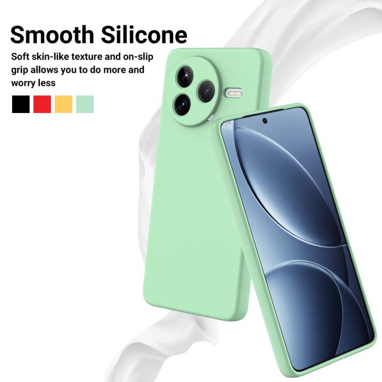 For Redmi K80 Solid Color Liquid Silicone Dropproof Full Coverage Phone Case