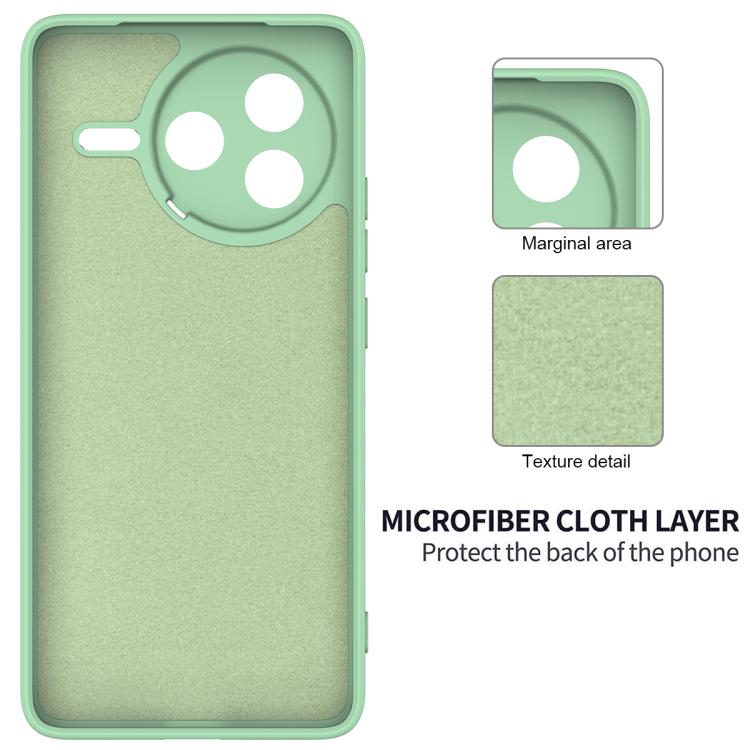 For Redmi K80 Solid Color Liquid Silicone Dropproof Full Coverage Phone Case
