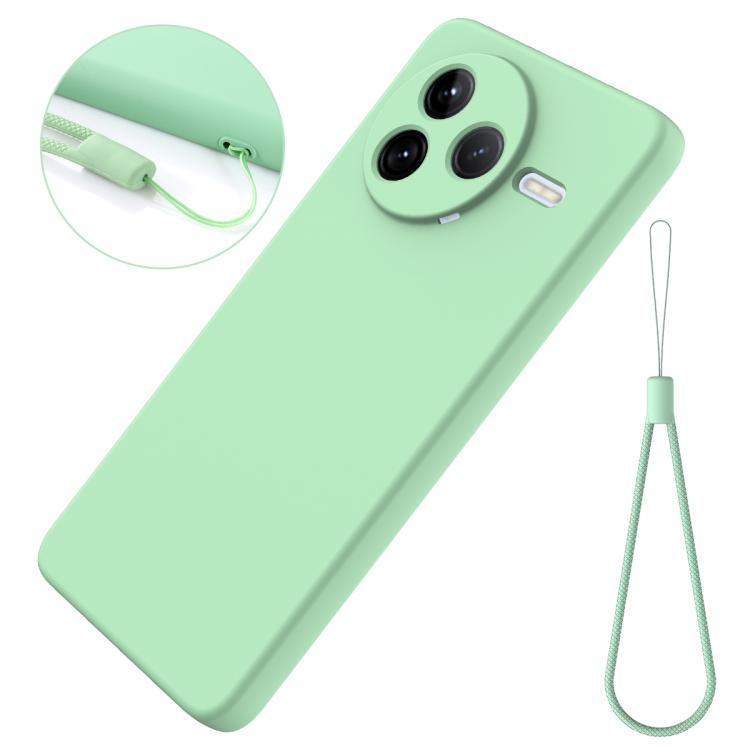 For Redmi K80 Solid Color Liquid Silicone Dropproof Full Coverage Phone Case