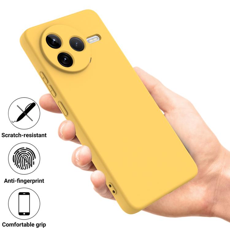 For Redmi K80 Solid Color Liquid Silicone Dropproof Full Coverage Phone Case