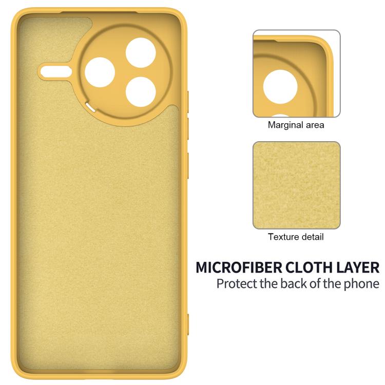 For Redmi K80 Solid Color Liquid Silicone Dropproof Full Coverage Phone Case