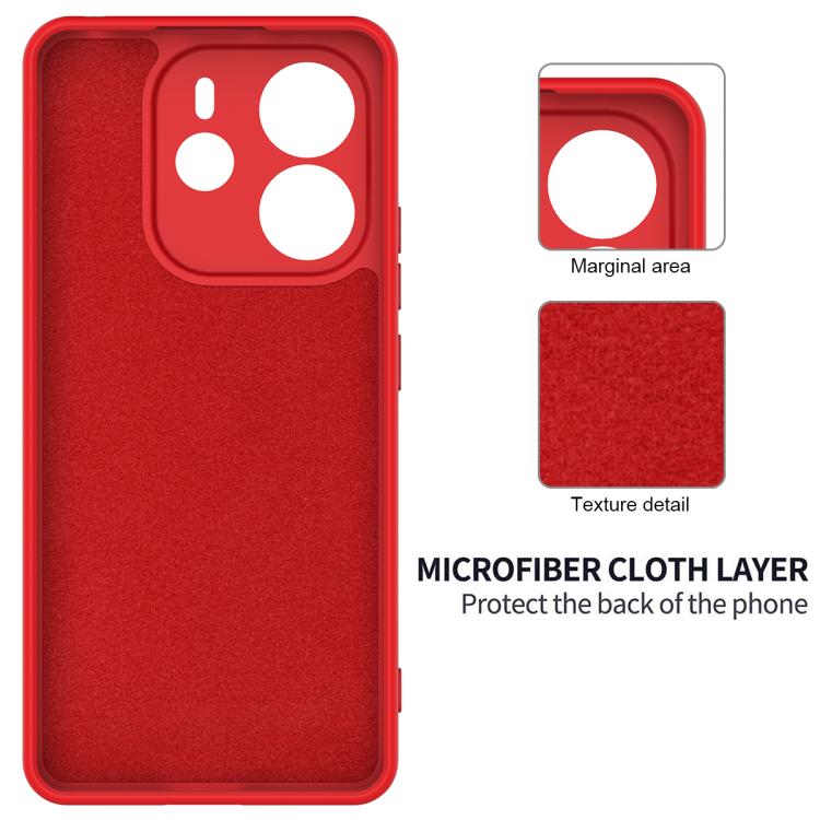 For Redmi Note 14 4G 163.25mm Solid Color Liquid Silicone Dropproof Full Coverage Phone Case