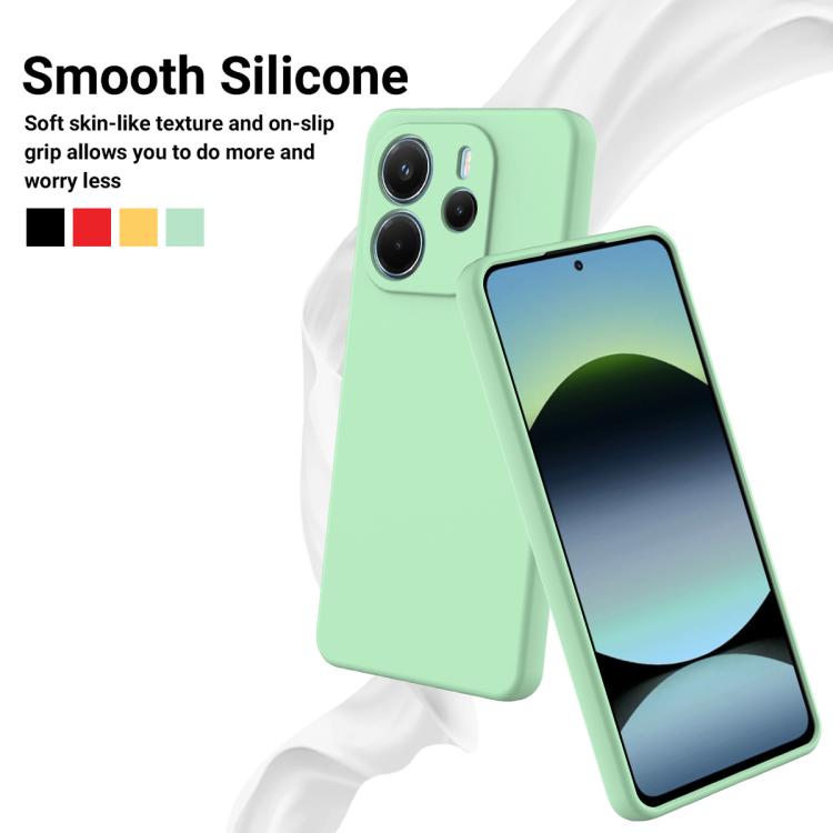 For Redmi Note 14 4G 163.25mm Solid Color Liquid Silicone Dropproof Full Coverage Phone Case