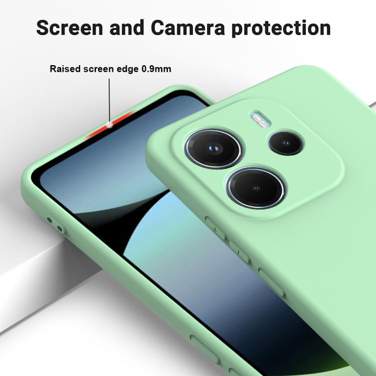 For Redmi Note 14 4G 163.25mm Solid Color Liquid Silicone Dropproof Full Coverage Phone Case