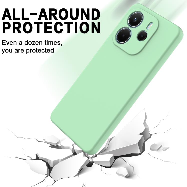For Redmi Note 14 4G 163.25mm Solid Color Liquid Silicone Dropproof Full Coverage Phone Case