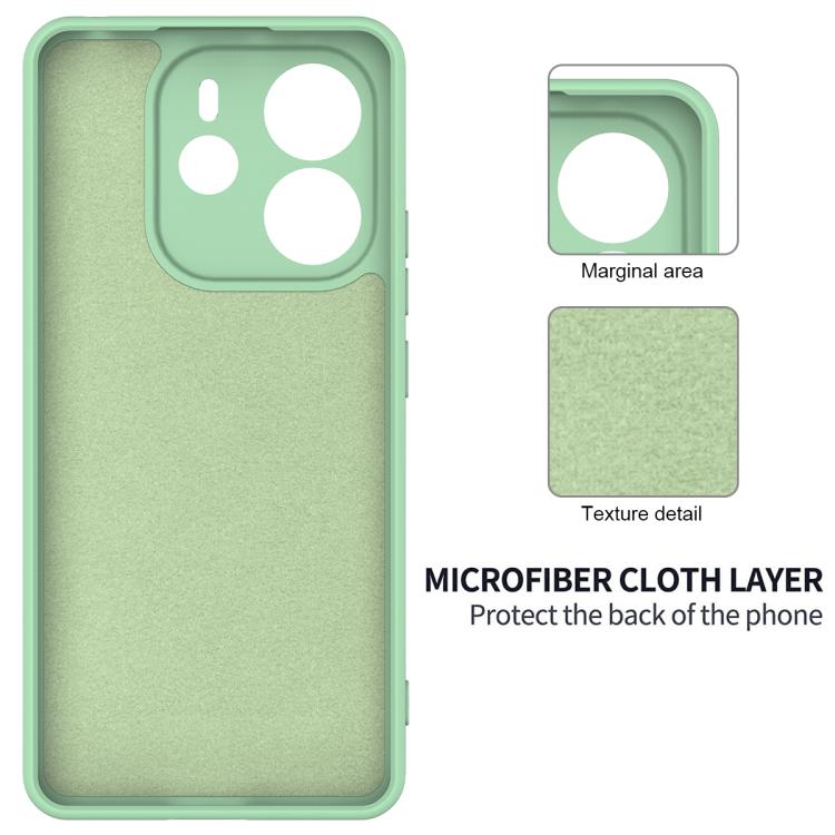 For Redmi Note 14 4G 163.25mm Solid Color Liquid Silicone Dropproof Full Coverage Phone Case