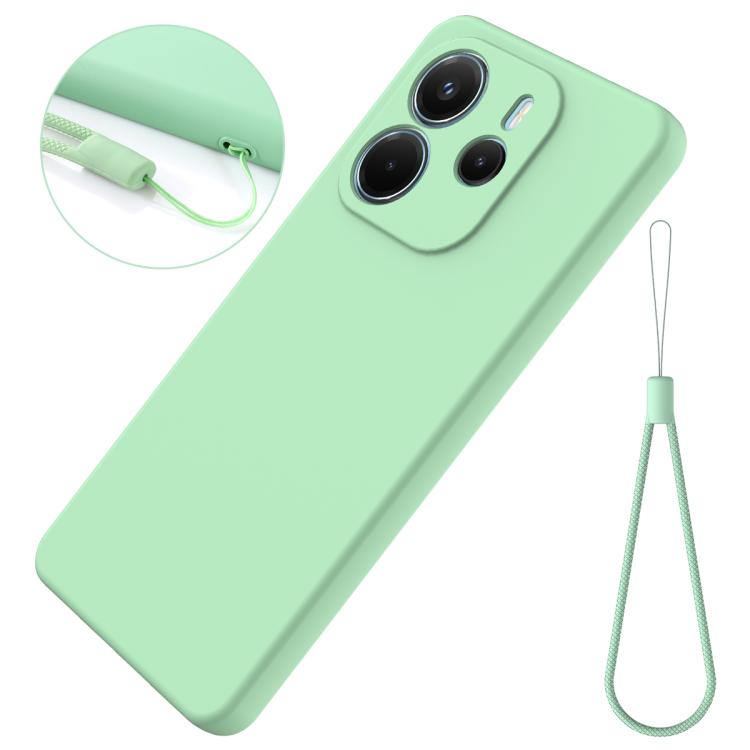 For Redmi Note 14 4G 163.25mm Solid Color Liquid Silicone Dropproof Full Coverage Phone Case